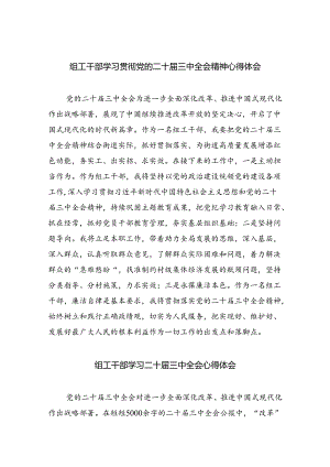 组工干部学习贯彻党的二十届三中全会精神心得体会六篇（最新版）.docx