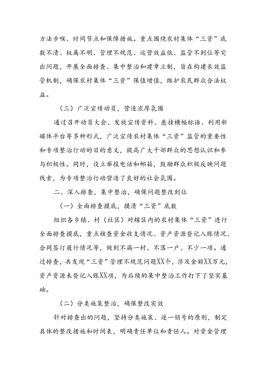 某县农村集体“三资”监管突出问题专项集中整治行动工作汇报.docx_第2页