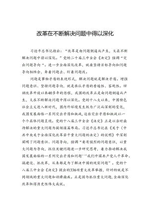 改革在不断解决问题中得以深化.docx