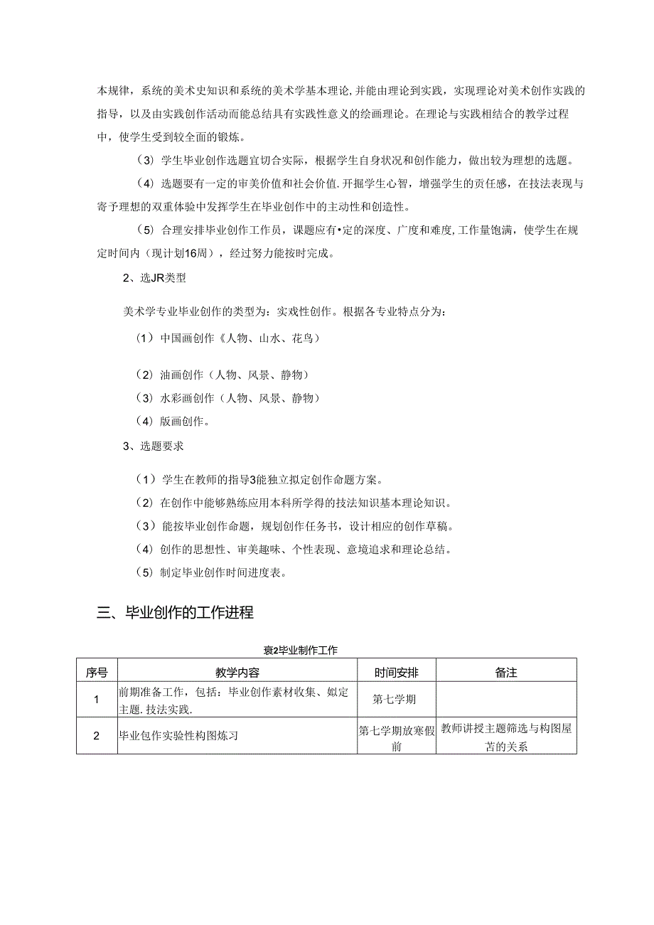 《毕业创作与展览》美术教学大纲.docx_第3页