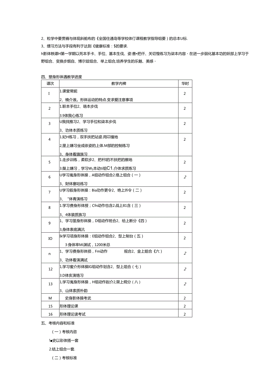 《塑身形体操》教学大纲（体育教程）.docx_第3页