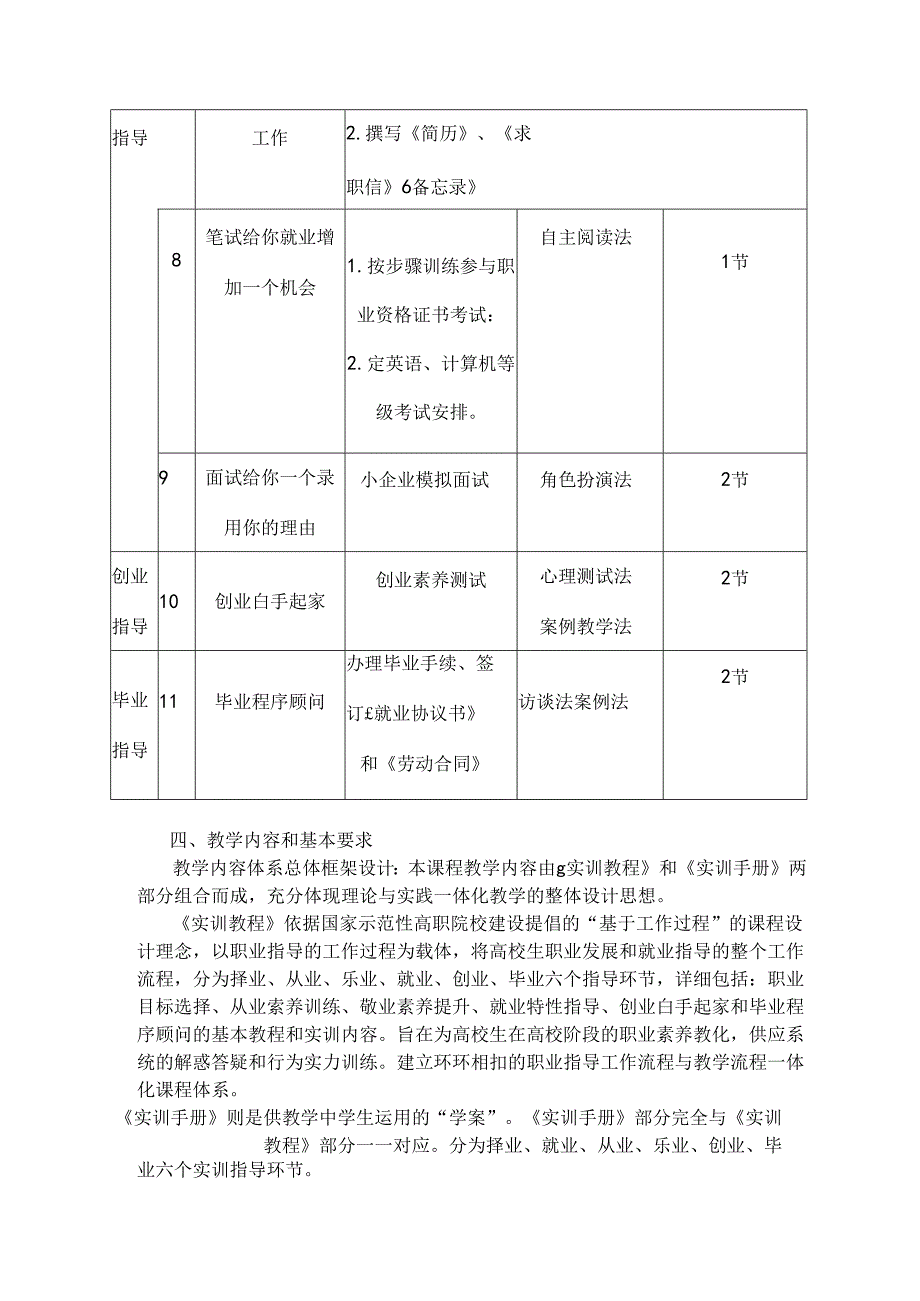 大学生就业和创业指导教学大纲.docx_第3页