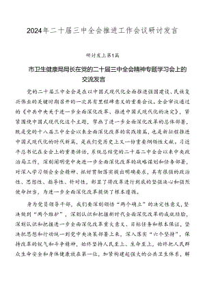 2024年二十届三中全会推进工作会议研讨发言.docx