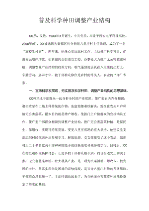 大学生村官先进事迹报告.docx