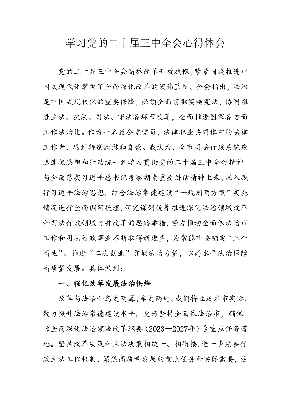 学习2024年学习党的二十届三中全会个人心得感悟 （6份）_65.docx_第1页