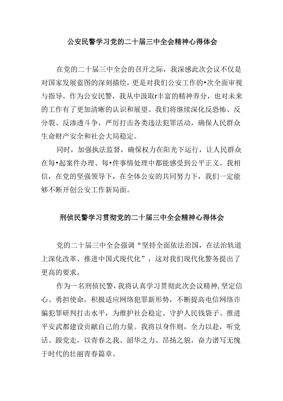 移民警察学习党的二十届三中全会精神心得体会8篇（精选）.docx_第3页