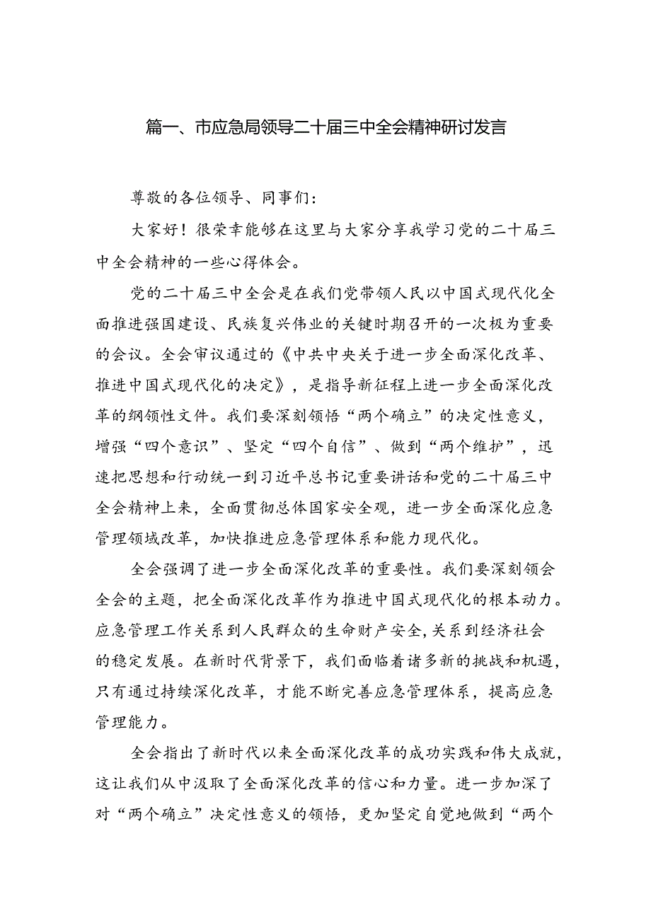 市应急局领导二十届三中全会精神研讨发言（共7篇）.docx_第2页