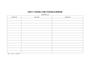 XX电子工程有限公司重大危险源安全管理档案（2024年）.docx