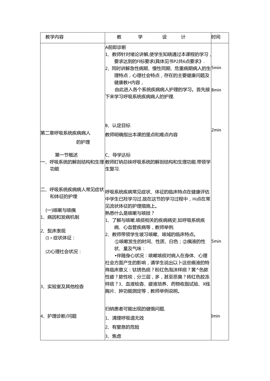 职业技术学院《内科护理学》教案.docx_第2页