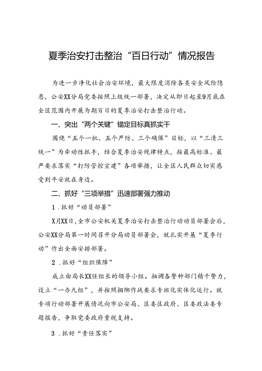 公安推进2024年夏季治安打击整治工作小结19篇.docx_第1页