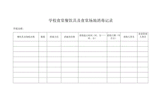 学校食堂餐饮具及食堂场地消毒记录.docx