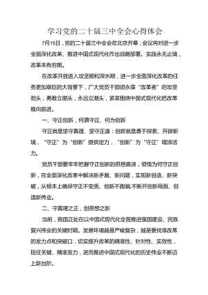 学习2024年学习党的二十届三中全会个人心得感悟 （6份）_76.docx