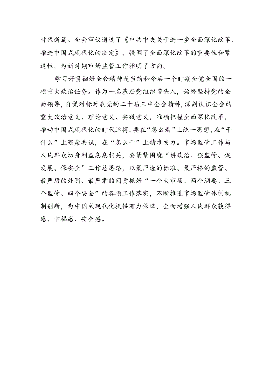 基层党员学习二十届三中全会精神研讨发言（共四篇）.docx_第3页