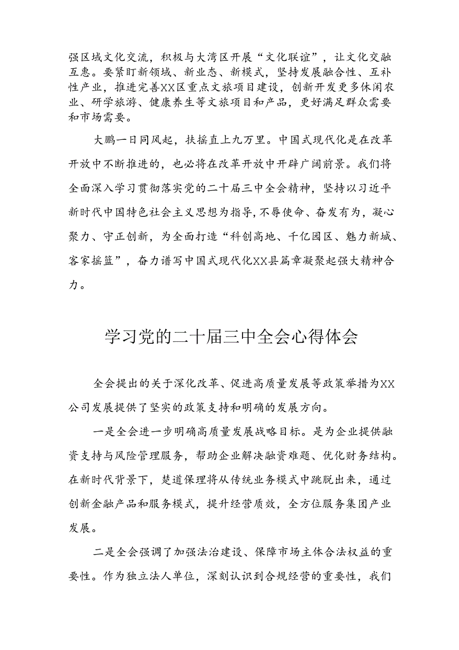 2024年学习学习党的二十届三中全会个人心得体会 （合计14份）.docx_第3页