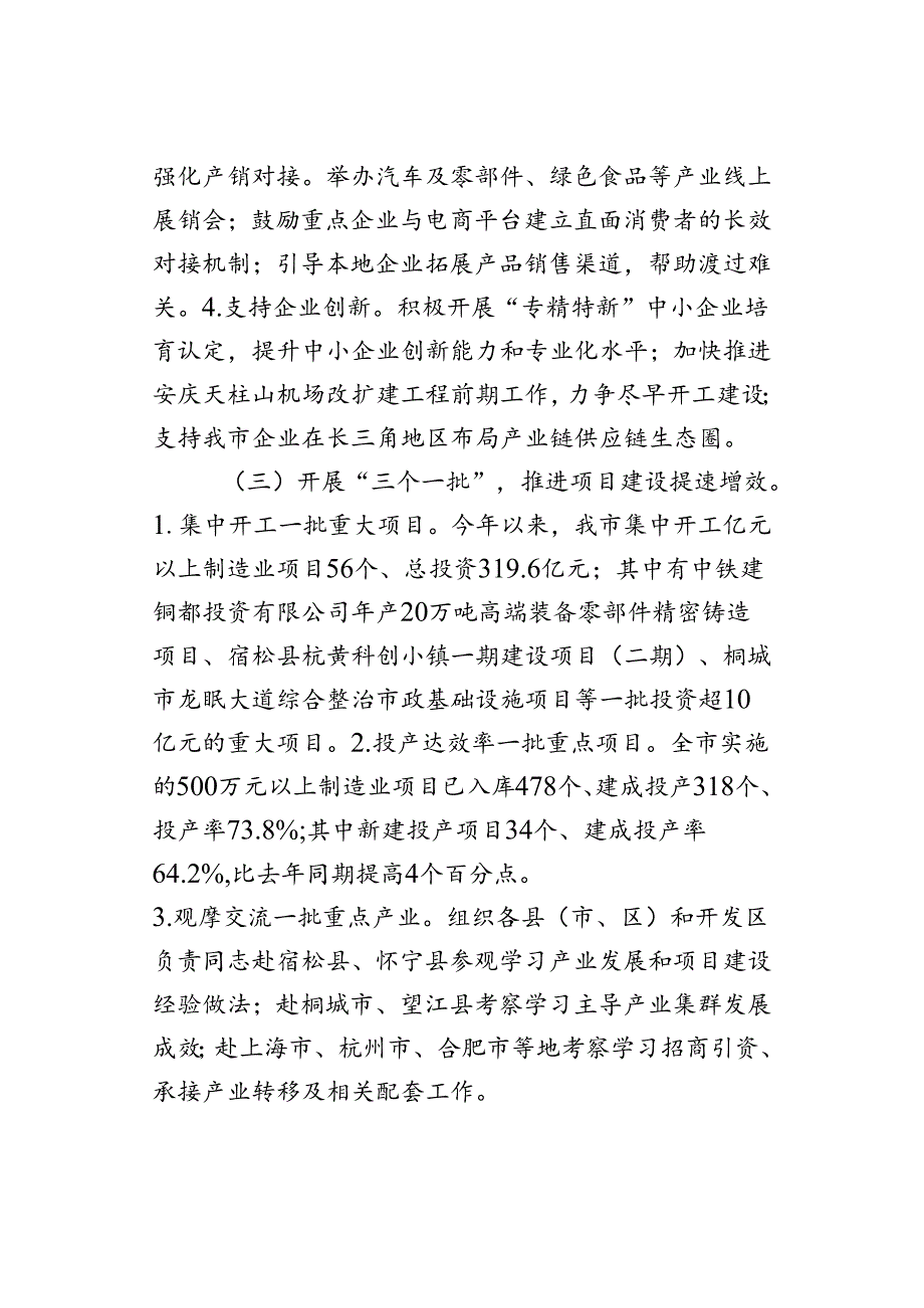 市工信局关于全市工业经济“百日大会战”活动开展情况督查报告.docx_第3页