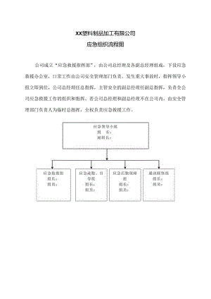 XX塑料制品加工有限公司应急组织流程图（2024年）.docx