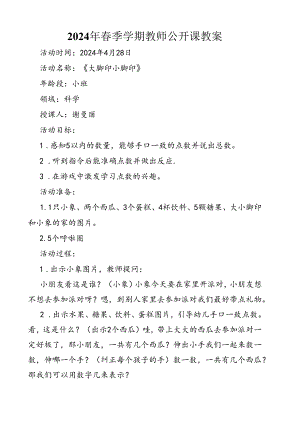 科学公开课《大脚印小脚印》教案.docx