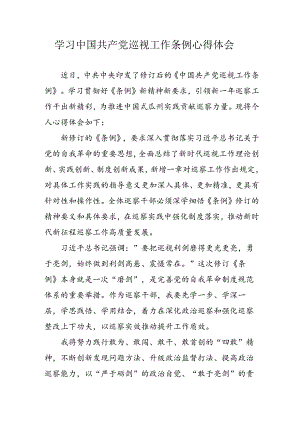 乡镇党员干部学习中国共产党巡视工作条例心得体会 （7份）.docx