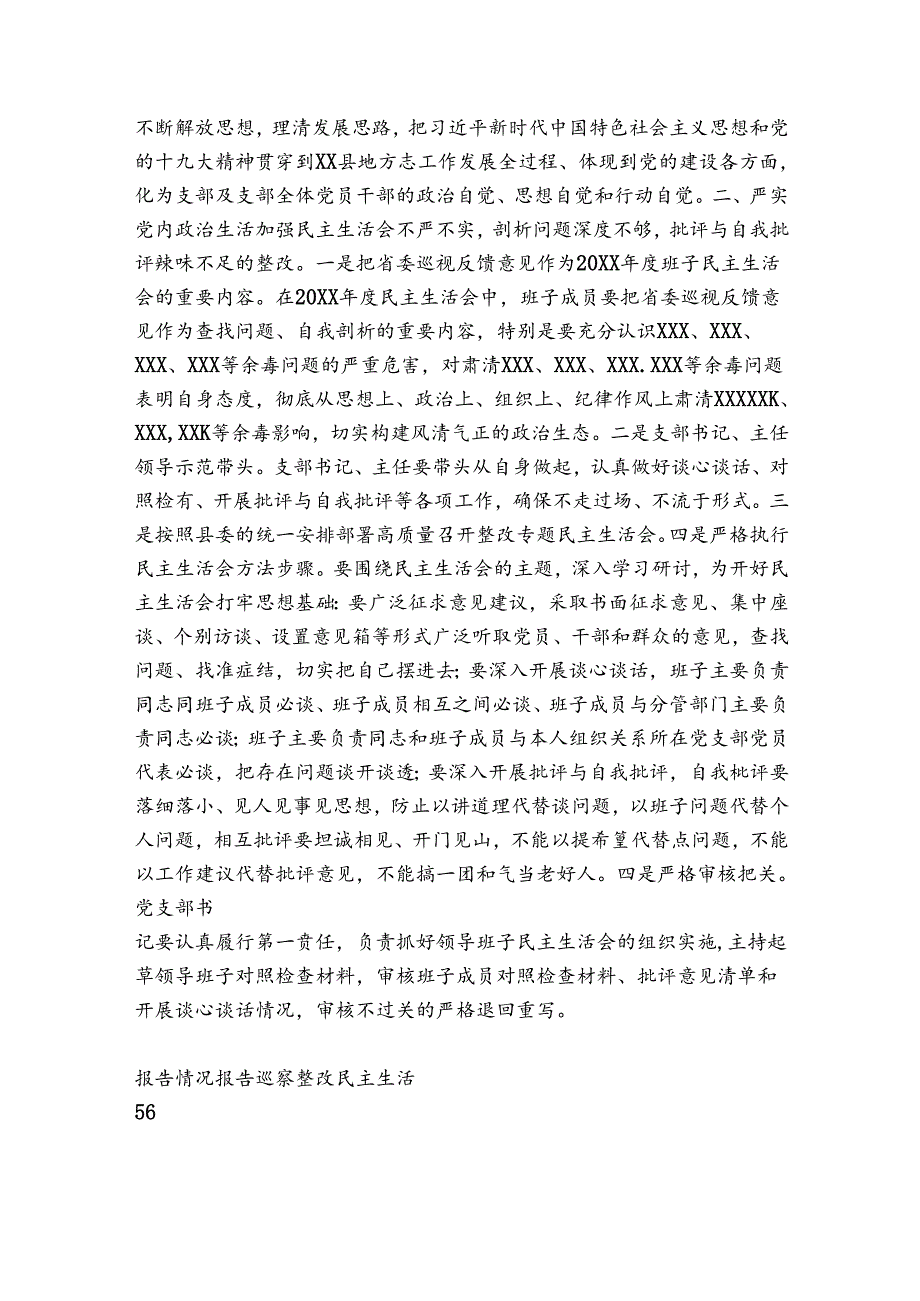 巡察整改专题民主生活会情况报告（17篇）.docx_第3页