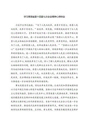 学习青海省委十四届七次全会精神心得体会集合三篇.docx