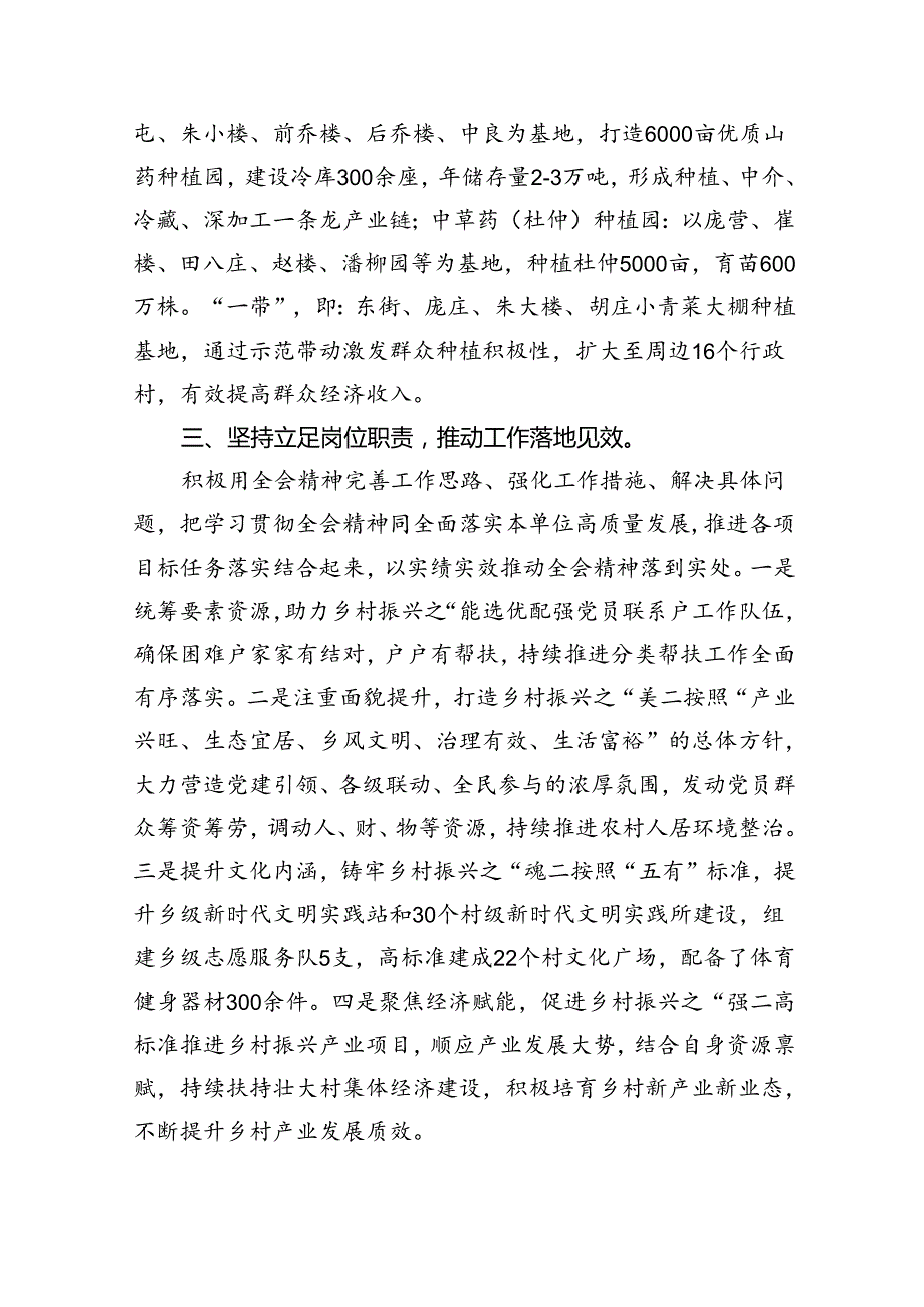 （11篇）基层乡镇党委书记学习二十届三中全会心得体会集合.docx_第3页