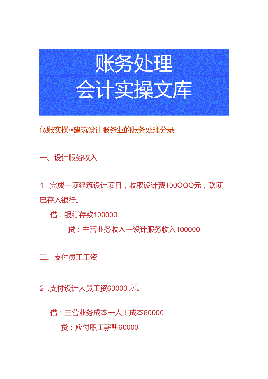 做账实操-建筑设计服务业的账务处理分录.docx_第1页