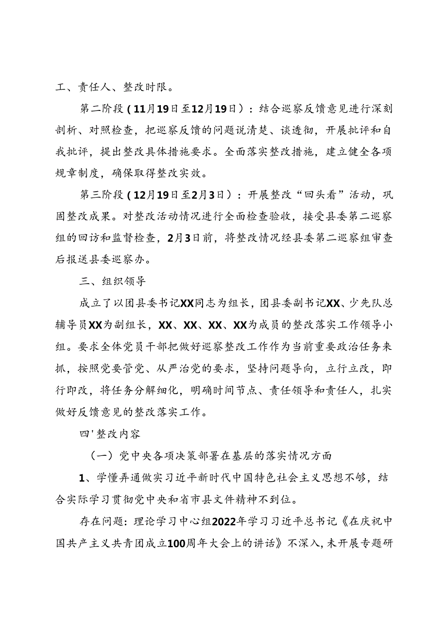 团委落实巡察反馈意见整改方案4600字.docx_第2页