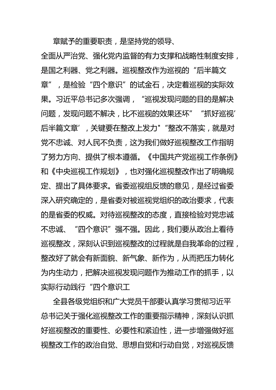 在落实巡视反馈意见整改动员大会上的讲话.docx_第2页