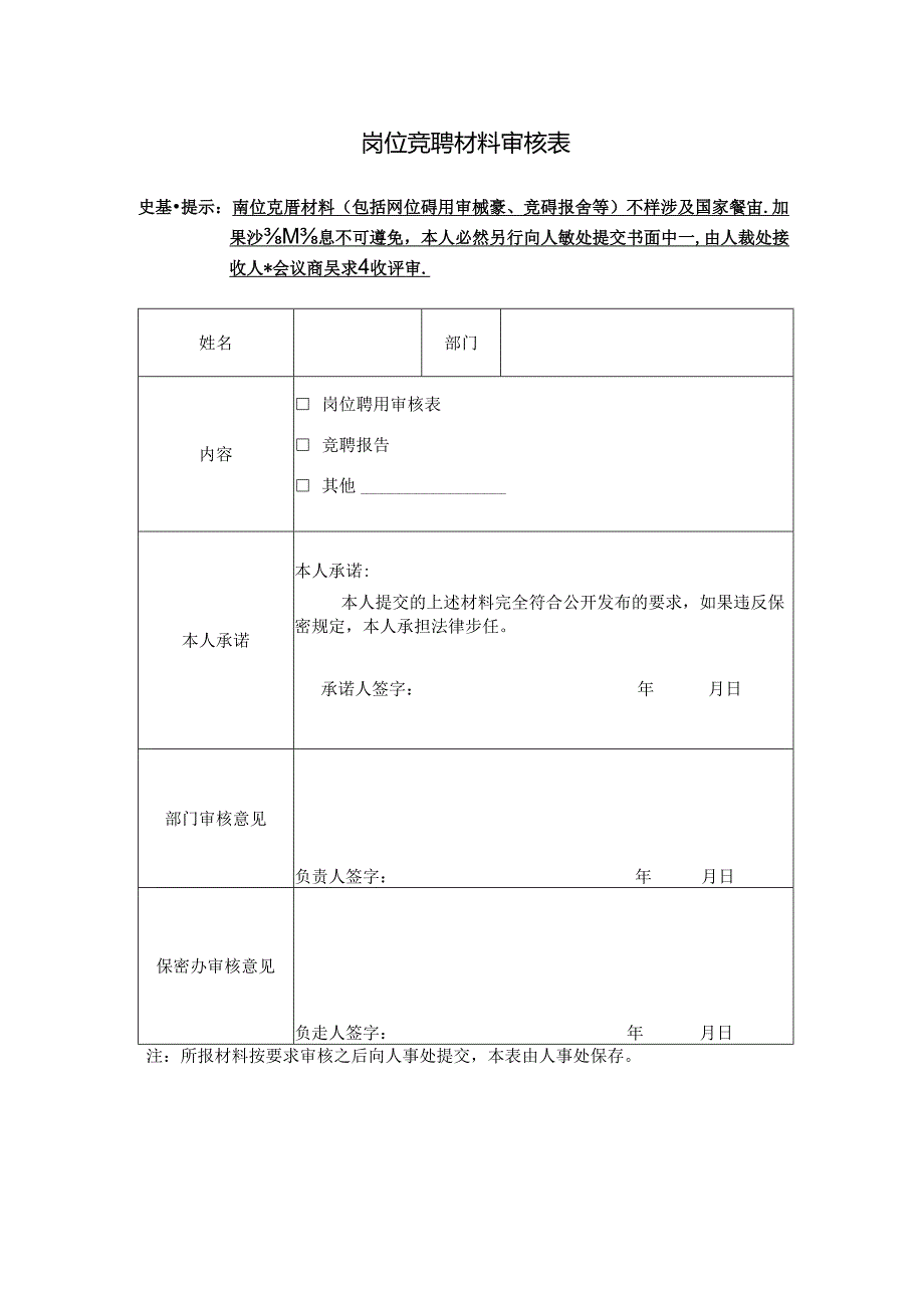 岗位竞聘材料审核表.docx_第1页