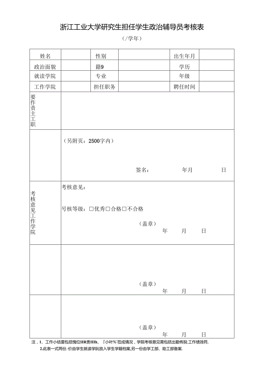 兼职辅导员考核表.docx_第1页