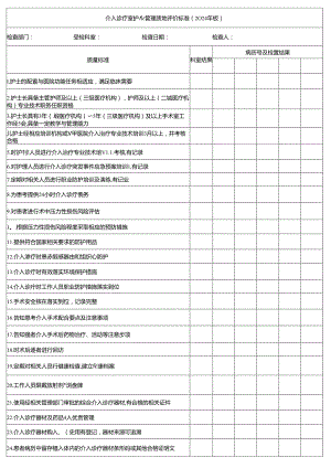 介入诊疗室护理管理质量评价标准.docx