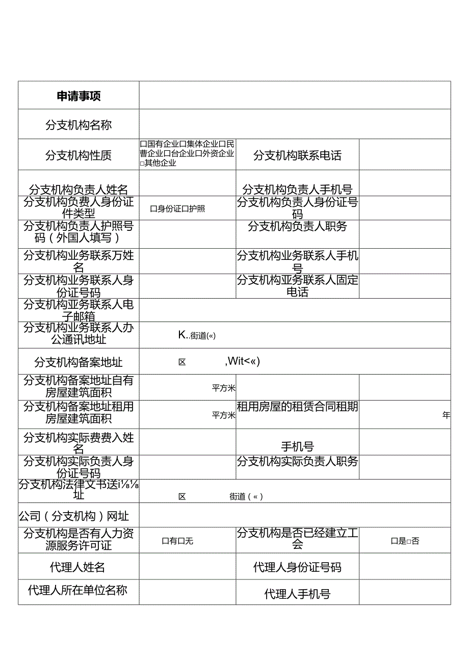 劳务派遣分支机构备案表模板.docx_第2页