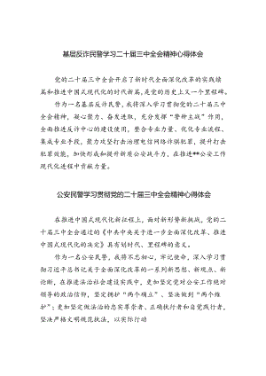 基层反诈民警学习二十届三中全会精神心得体会5篇（精选版）.docx