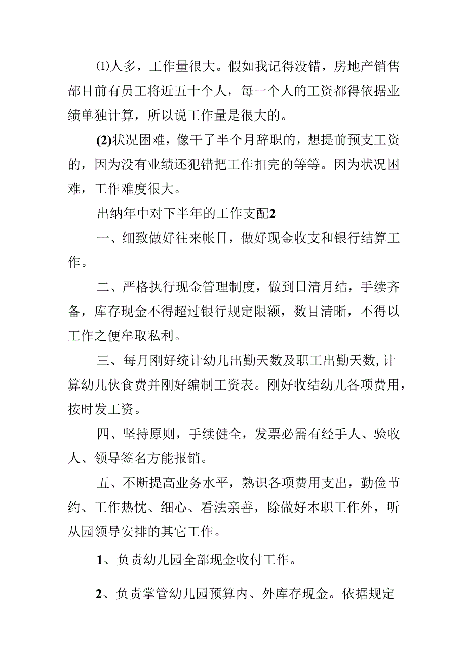 出纳年中对下半年的工作计划.docx_第2页