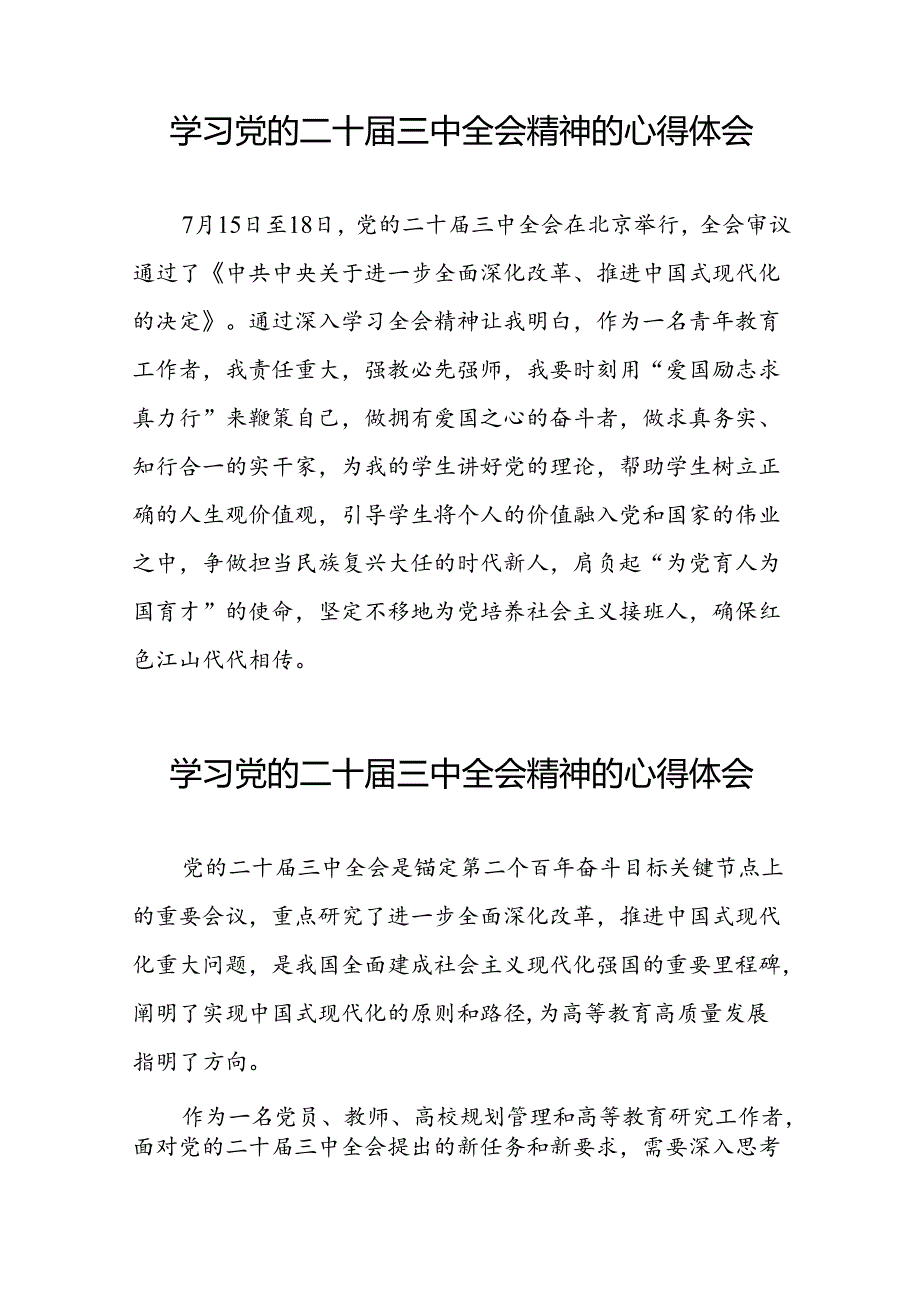 学习党的二十届三中全会精神心得体会发言材料二十七篇.docx_第3页