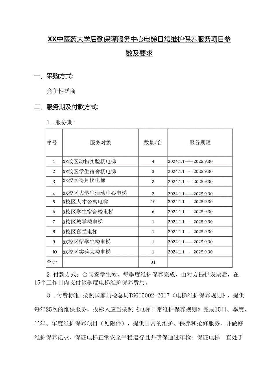 关于为XX中医药大学后勤保障服务中心电梯日常维护保养服务项目组织咨询论证的公告（2024年）.docx_第3页