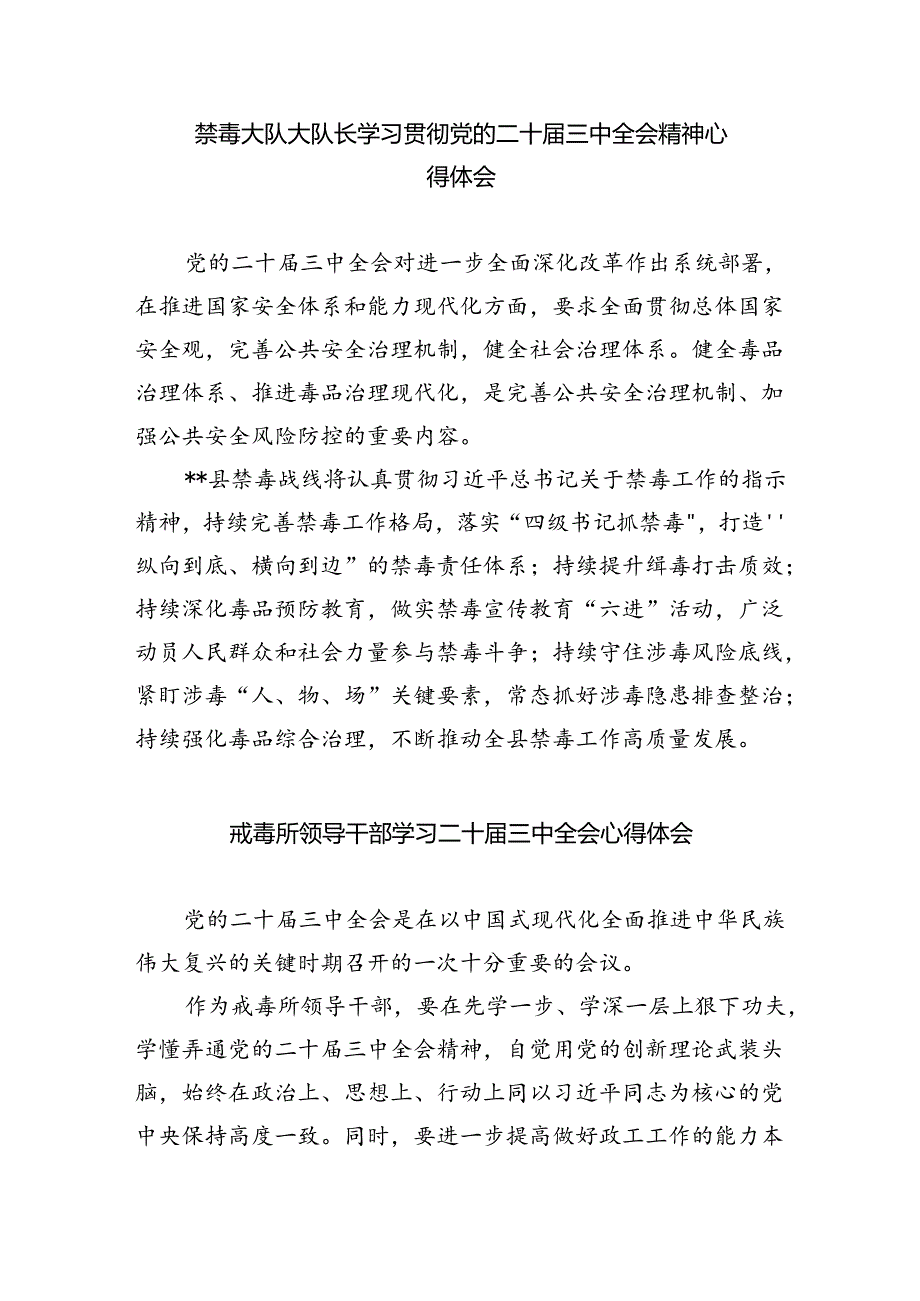 戒毒人民警察学习二十届三中全会精神心得体会（共五篇）.docx_第3页