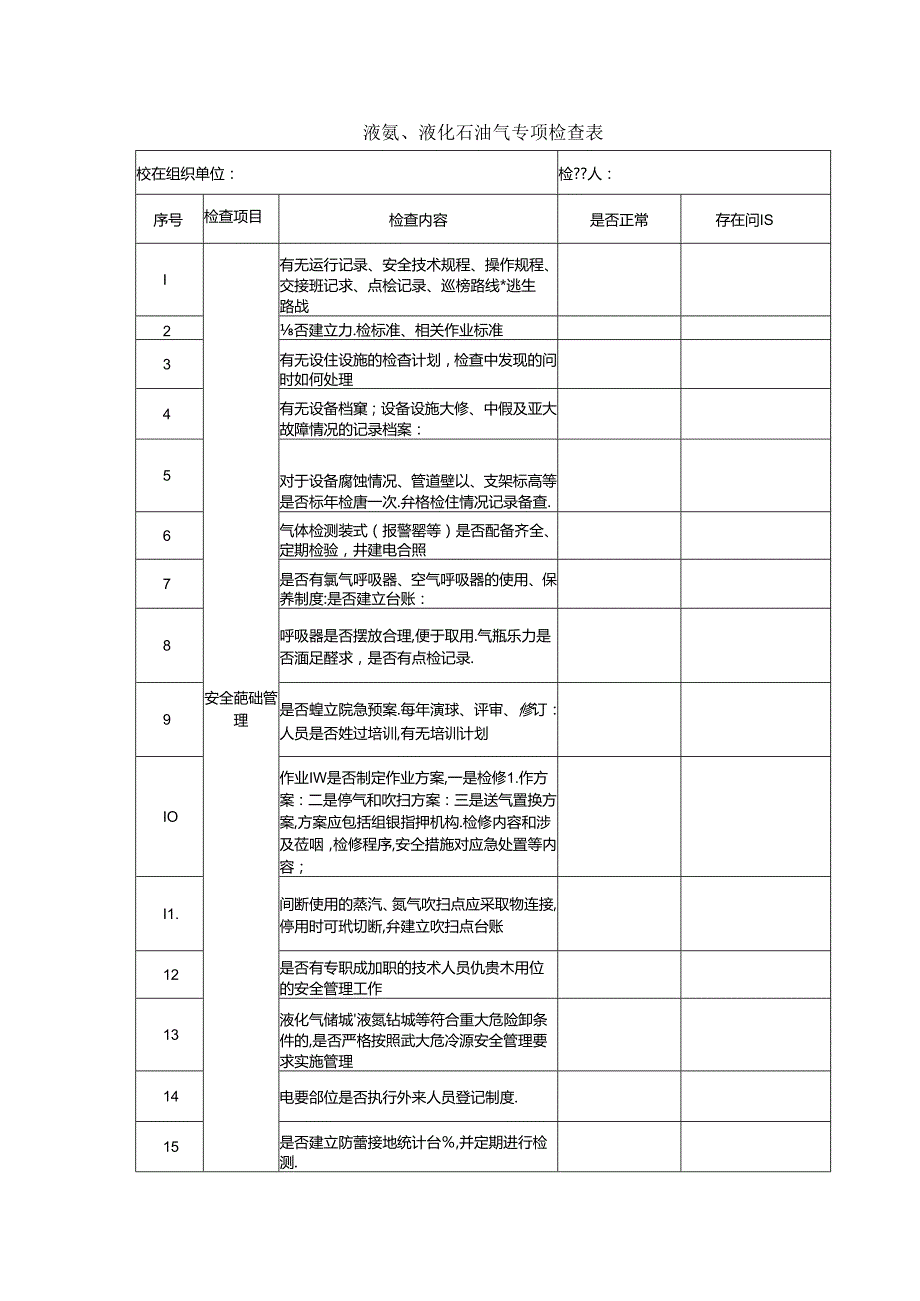 液氨、液化气专项检查表.docx_第1页