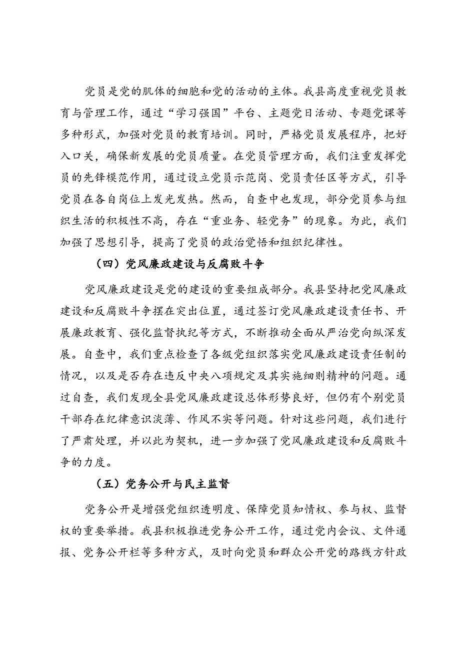 某县规范党务工作自查报告.docx_第2页