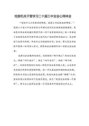 检察机关干警学习二十届三中全会心得体会.docx