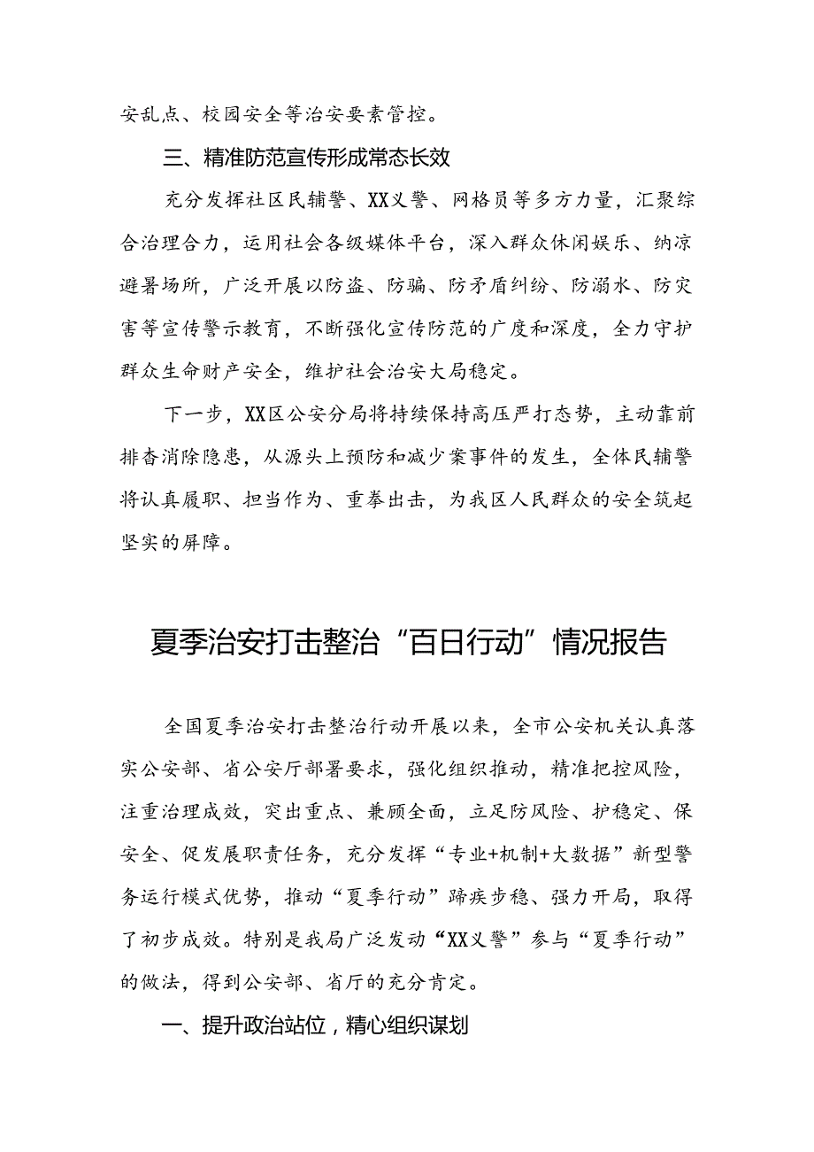 派出所开展2024年夏季治安打击整治“百日行动”情况总结报告十六篇.docx_第2页