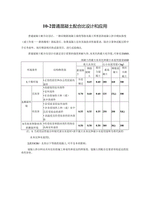 普通混凝土配合比设计和应用施工技术.docx