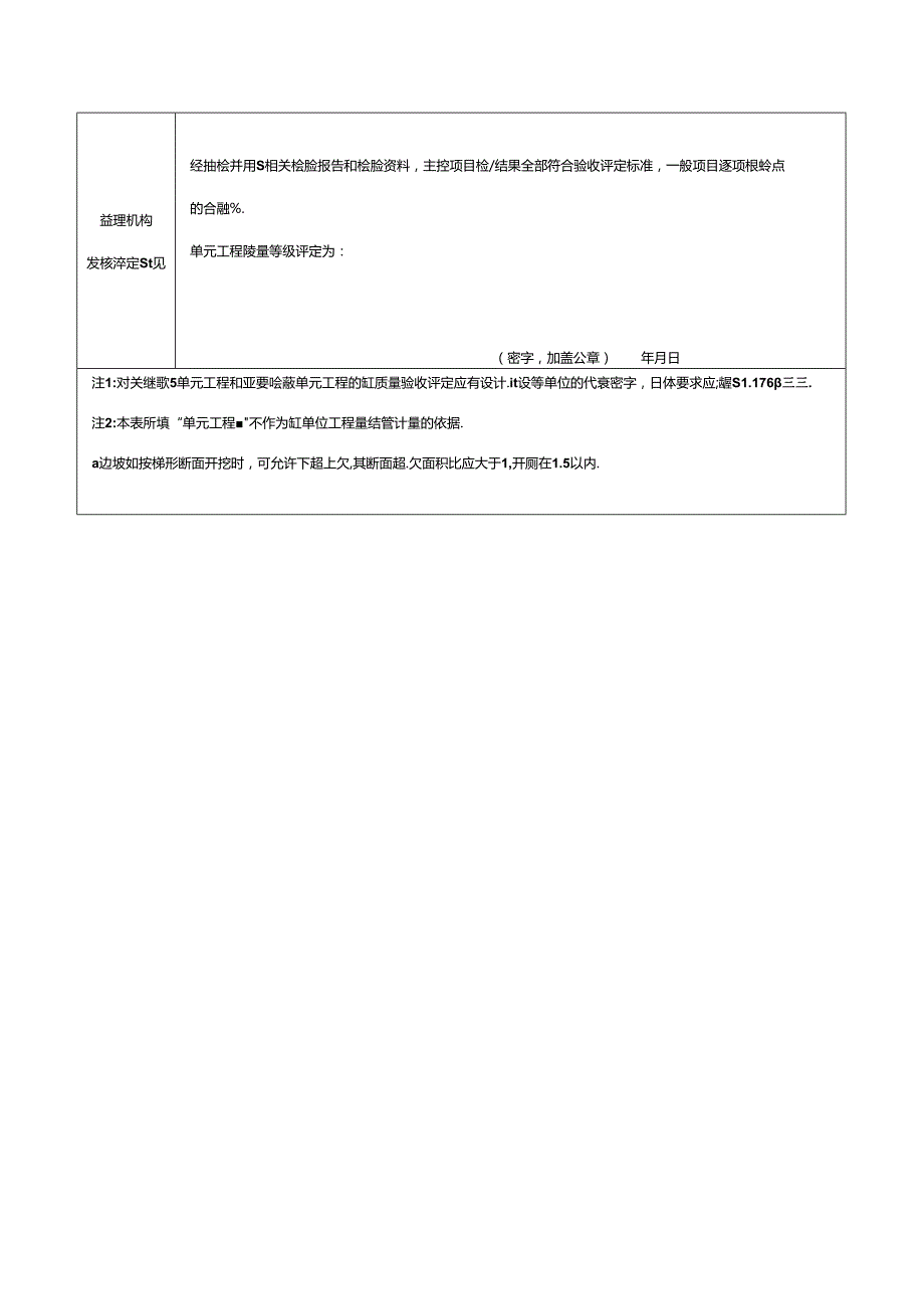 河道疏浚单元工程施工质量验收评定表.docx_第2页