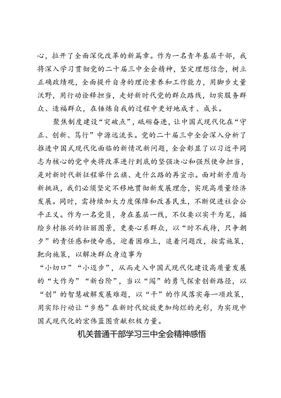 普通干部、教育工作者、县委书记学习遵循二十届三中全会精神心得体会发言.docx_第3页