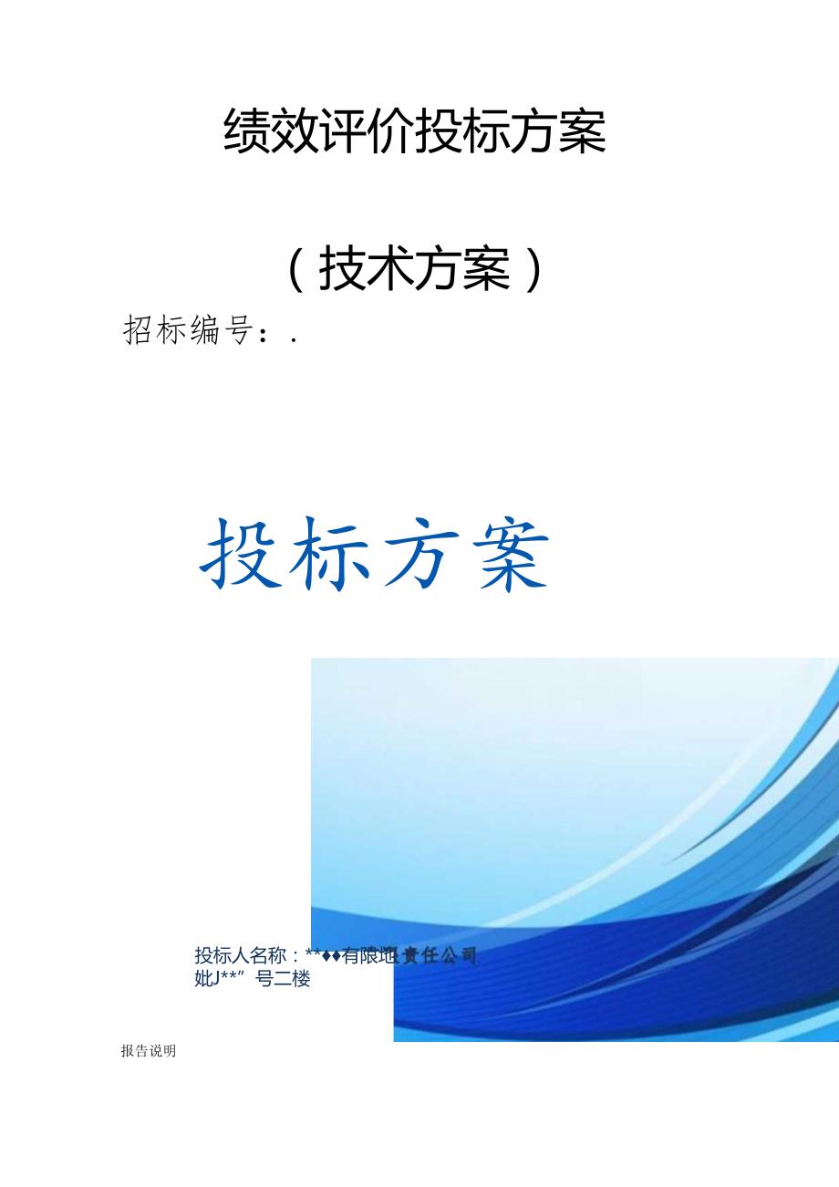 绩效评价 投标方案（技术方案）.docx_第1页