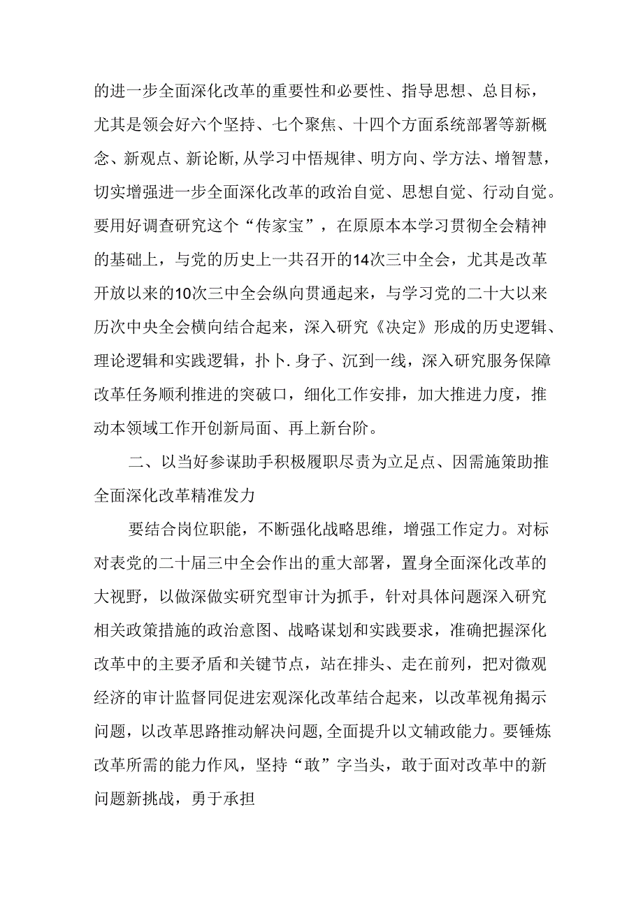 （5篇）审计干部学习二十届三中全会精神研讨发言.docx_第2页