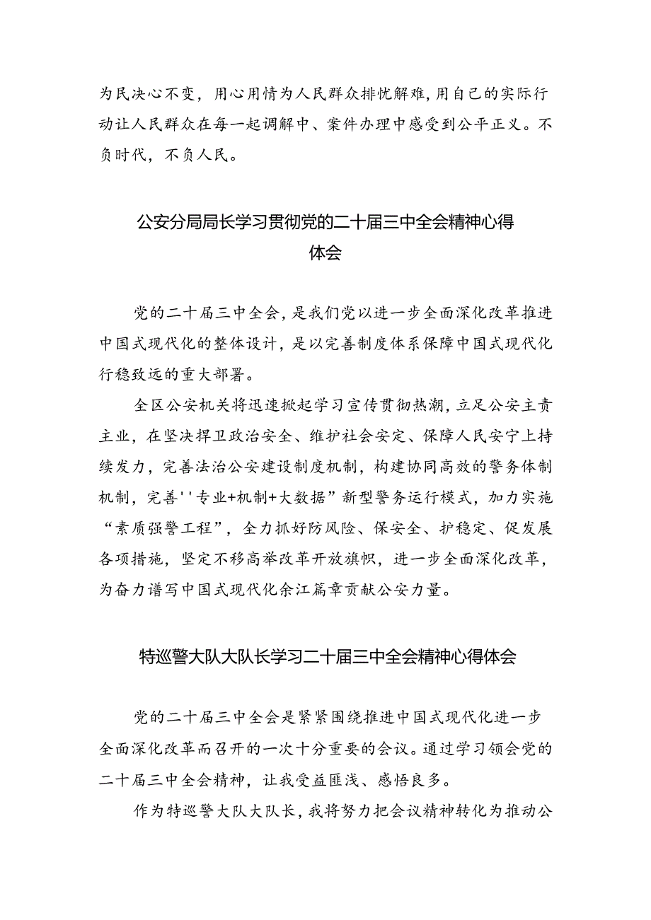 治安支队民警学习贯彻党的二十届三中全会精神心得体会（共五篇）.docx_第2页