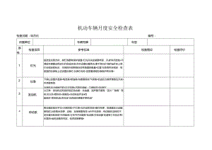 机动车辆月度安全检查表.docx