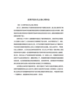 改革开放永无止境心得体会.docx