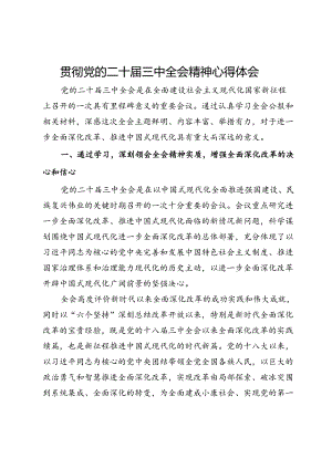 贯彻党的二十届三中全会精神心得体会.docx